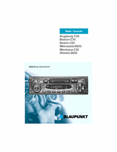 Blaupunkt Minnesota DJ30 Minnesota DJ30......OperatingInstruction